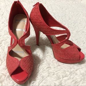 ELLE Platform Stiletto Peep Toe Heels - Size 8